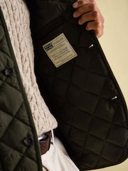 Joules Jasper Green Diamond Quilted Blazer - Image 8 of 10