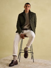 Joules Jasper Green Diamond Quilted Blazer - Image 9 of 10