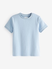 Blue Short Sleeve Textured T-Shirt (3-16yrs) - Image 1 of 3