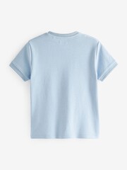Blue Short Sleeve Textured T-Shirt (3-16yrs) - Image 2 of 3