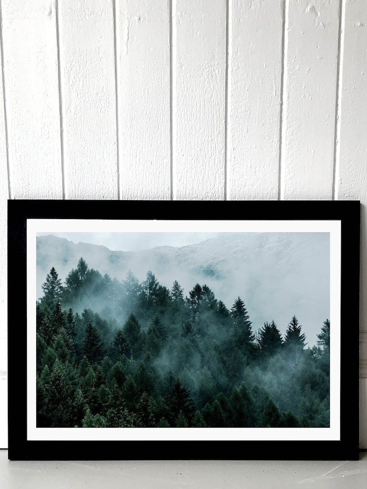 East End Prints Black Foggy Hills Print - Image 1 of 4