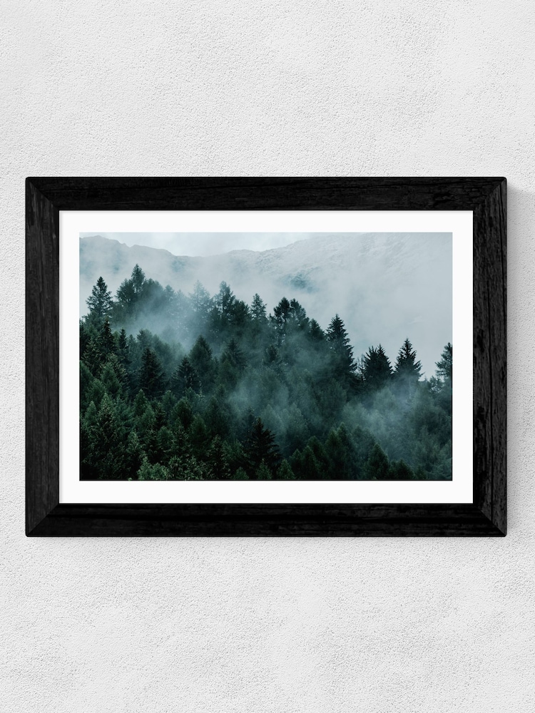 East End Prints Black Foggy Hills Print - Image 2 of 4