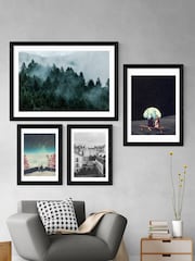 East End Prints Black Foggy Hills Print - Image 4 of 4