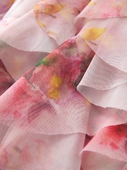 Baker by Ted Baker Pink Floral Tulle Dress - Image 10 of 11