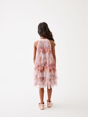 Baker by Ted Baker Pink Floral Tulle Dress - Image 3 of 11