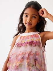 Baker by Ted Baker Pink Floral Tulle Dress - Image 4 of 11