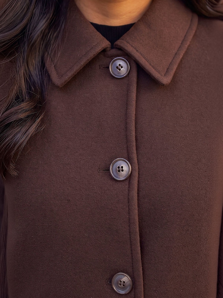 Brun - Roman Petite Button Främre kappa - Bild 4 av 4 Brun - Roman Petite Button Främre kappa - Bild 4 av 4