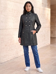 Roman Grey Petite Funnel Neck Coat - Image 3 of 4