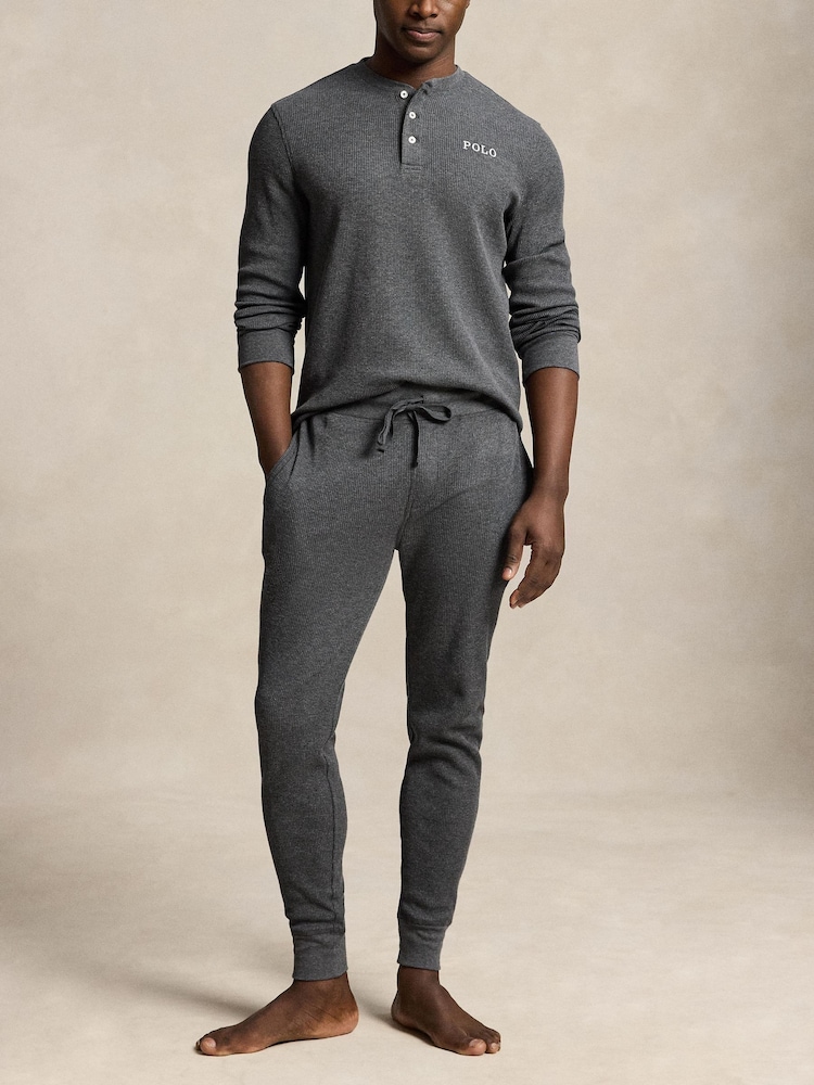 Polo Ralph Lauren Grey Lounge Waffle Joggers - Image 2 of 4