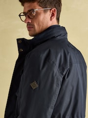 Joules Beckett Navy Waterproof Field Coat With Packable Hood - Image 8 of 9