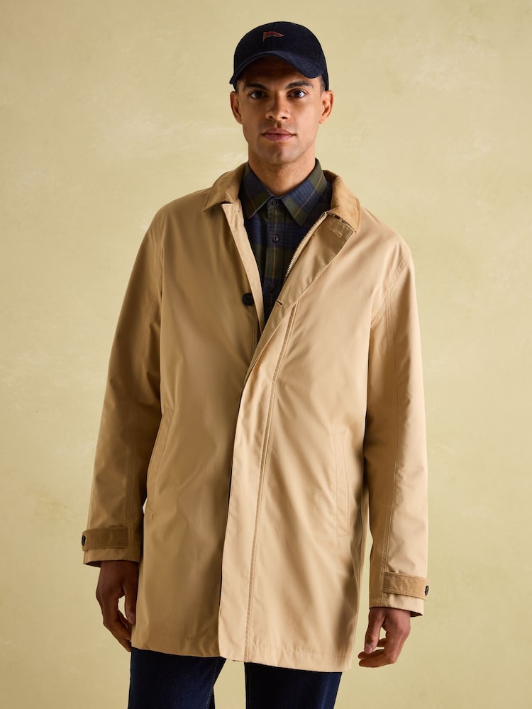 Joules Sandford Tan Brown Waterproof Raincoat - Image 1 of 8