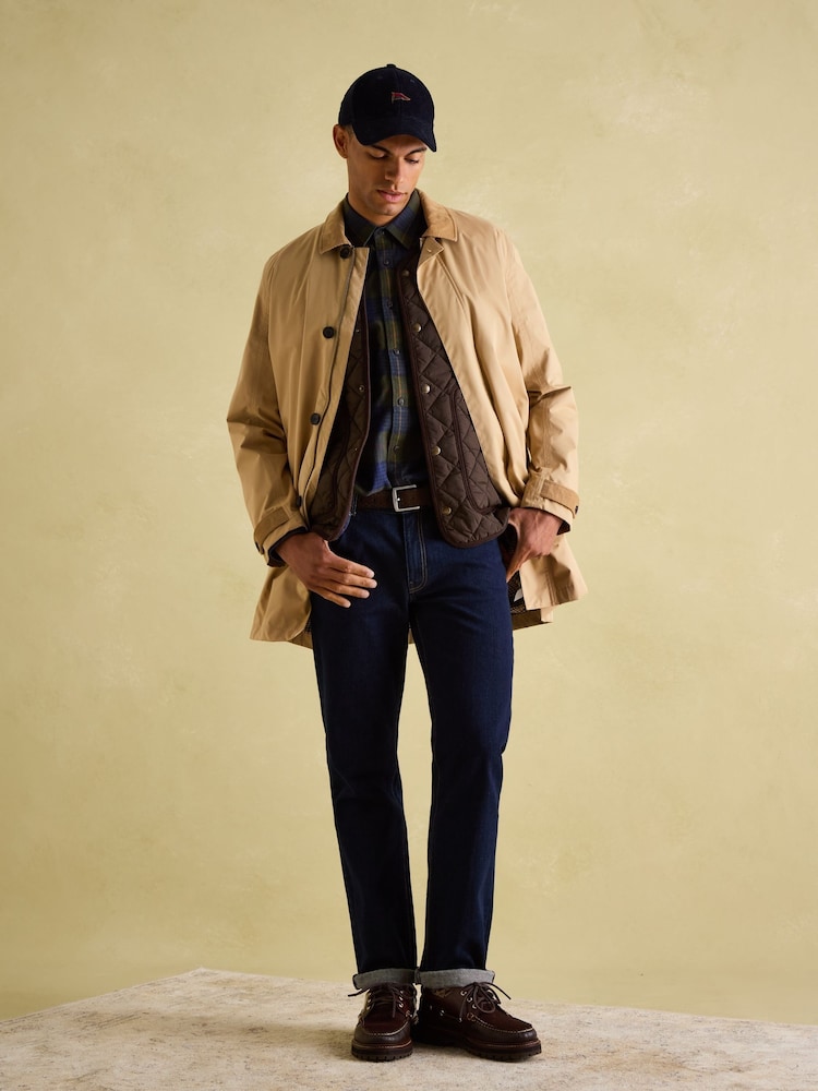 Joules Sandford Tan Brown Waterproof Raincoat - Image 5 of 8