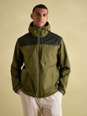 Joules Ayston Green Lightweight Waterproof Coat - Image 1 of 12