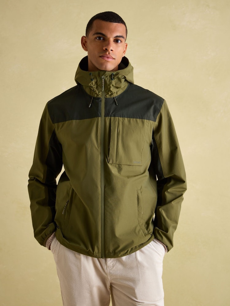 Joules Ayston Green Lightweight Waterproof Coat - Image 1 of 12