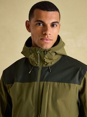 Joules Ayston Green Lightweight Waterproof Coat - Image 4 of 12