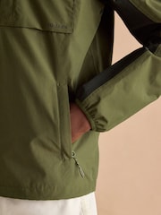 Joules Ayston Green Lightweight Waterproof Coat - Image 7 of 12