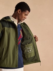 Joules Ayston Green Lightweight Waterproof Coat - Image 9 of 12