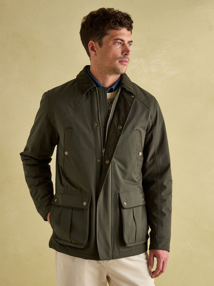 Joules Farleigh Green Waterproof Midweight Country Coat - Image 1 of 10