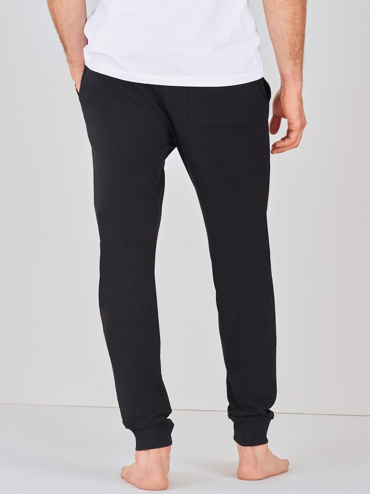 Zwart/marineblauw - Met boorden - Lightweight 100% Cotton Joggers 2 Pack - Image 7 of 12