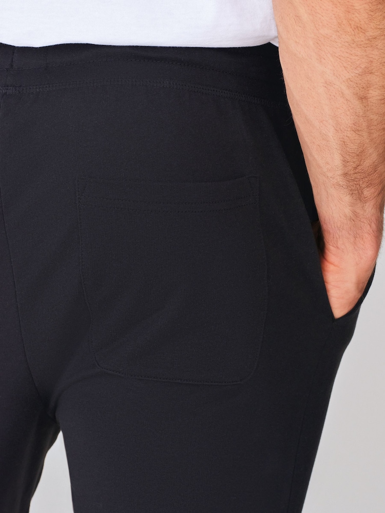 Zwart/marineblauw - Met boorden - Lightweight 100% Cotton Joggers 2 Pack - Image 9 of 12