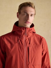 Joules Ayston Orange Lightweight Waterproof Coat - Image 4 of 10