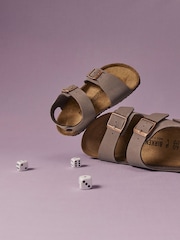 Birkenstock Brown Kids New York Birko Flor Sandals - Image 3 of 5