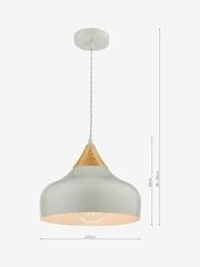 Dar Lighting Grey Gaucho Ceiling Light Pendant - Image 4 of 4
