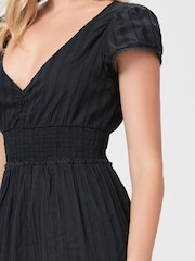 Paige Soledad Tiered Cap Sleeve Midi Dress with Side Slit - Image 4 of 5