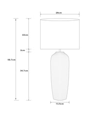 Grey Fairford Extra Large Table Lamp - Image 6 of 6