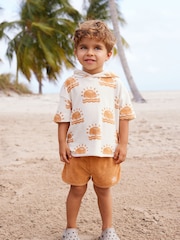 Neutral Hoodie and Short Towelling Set (3mths-7yrs) - Image 1 of 8