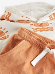 Neutral Hoodie and Short Towelling Set (3mths-7yrs) - Image 6 of 8