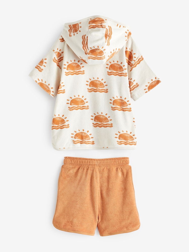 Neutral Hoodie and Short Towelling Set (3mths-7yrs) - Image 8 of 8