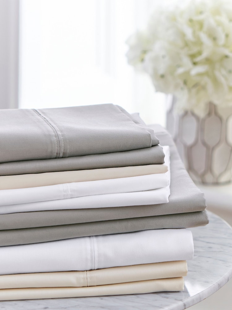 Bedeck Of Belfast Silver 1000 Thread Countcotton Sateen Square Pillowcase - Image 3 of 3