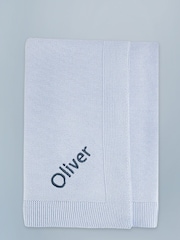 Babyblooms Kids Personalised Luxury Knitted 100% Cotton Blanket Baby Gift - Image 3 of 3