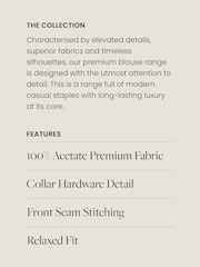 Black Premium Short Sleeve V-Neck Blouse - Image 3 of 7