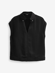 Black Premium Short Sleeve V-Neck Blouse - Image 6 of 7