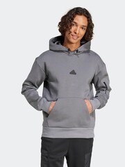 adidas Grey City Escape Fleece Hoodie - Image 1 of 6
