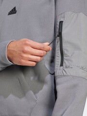 adidas Grey City Escape Fleece Hoodie - Image 4 of 6