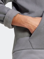 adidas Grey City Escape Fleece Hoodie - Image 5 of 6