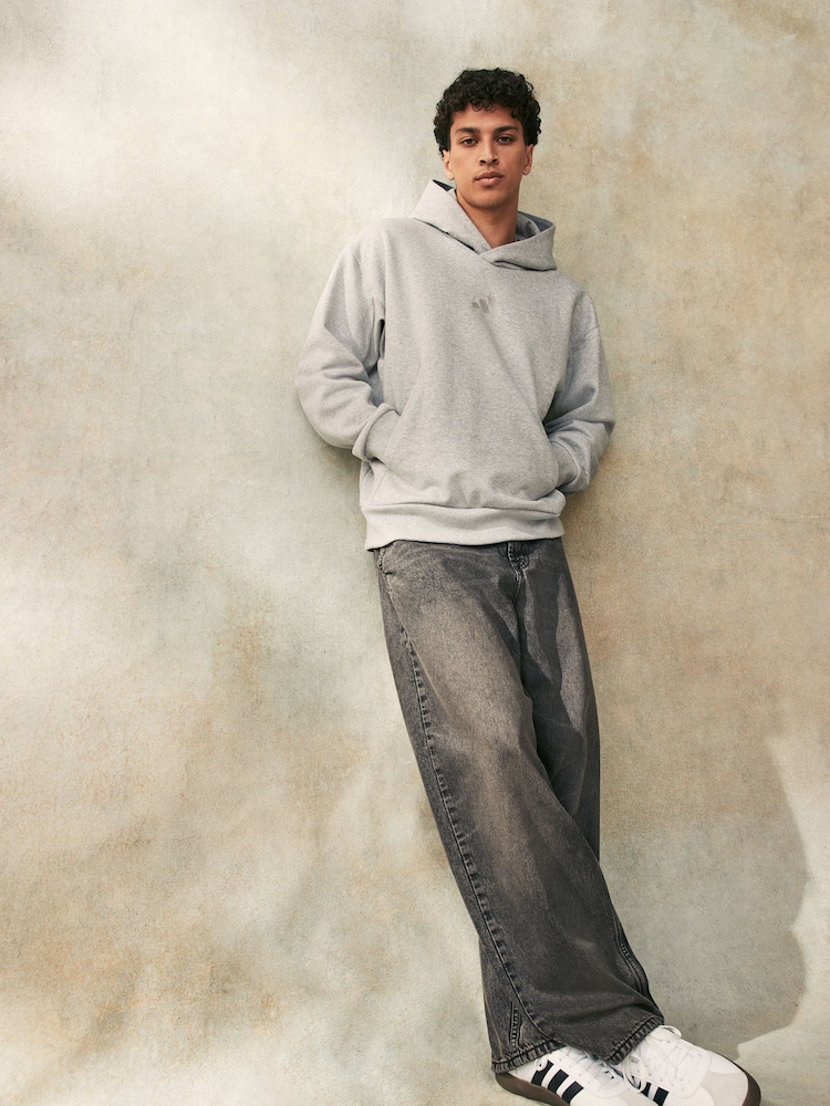 adidas Grey ALL SZN Hoodie - Image 2 of 6