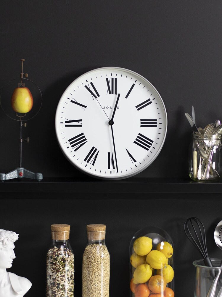 Jones Clocks Grey Magazine Grey Wall Clock - Image 1 of 1