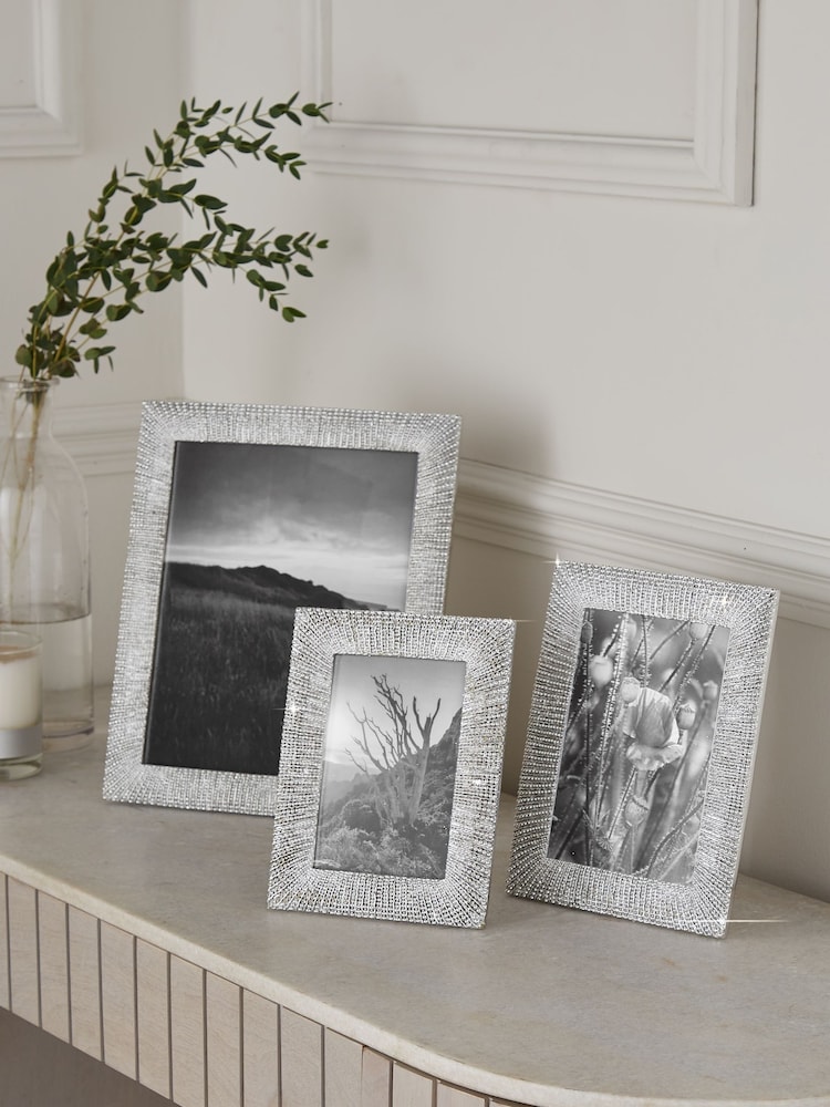 Silver Diamanté Picture Frame - Image 1 of 4