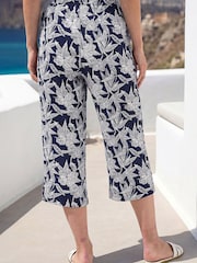 Roman Blue Floral Print Trousers - Image 3 of 4