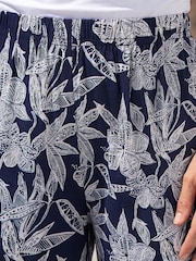 Roman Blue Floral Print Trousers - Image 4 of 4