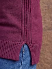 Roman Purple Petite Longline Knit Jumper - Image 4 of 4