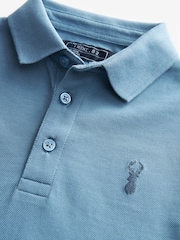 Blue Mid Short Sleeve Polo Shirt (3-16yrs) - Image 3 of 3