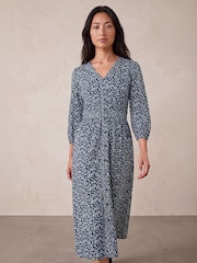 Roman Blue Petite Stretch Midi Dress - Image 2 of 4
