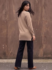 Roman Natural Petite Longline Knit Jumper - Image 3 of 4