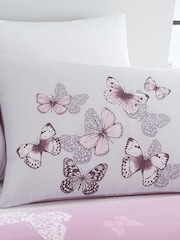 Catherine Lansfield Purple Scatter Butterfly Duvet Cover and Pillowcase Set - Image 2 of 4