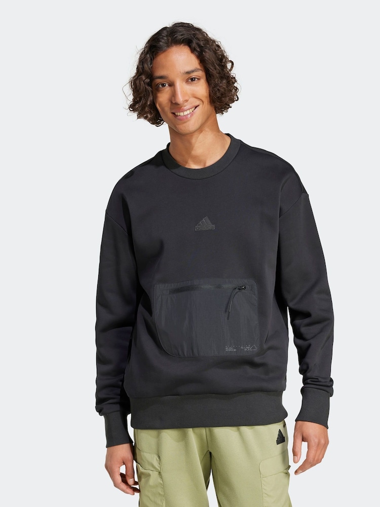 adidas Black Crew Sweatshirt - Image 1 of 7